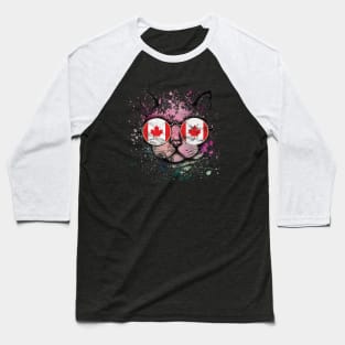 Cat Canadian Baseball T-Shirt